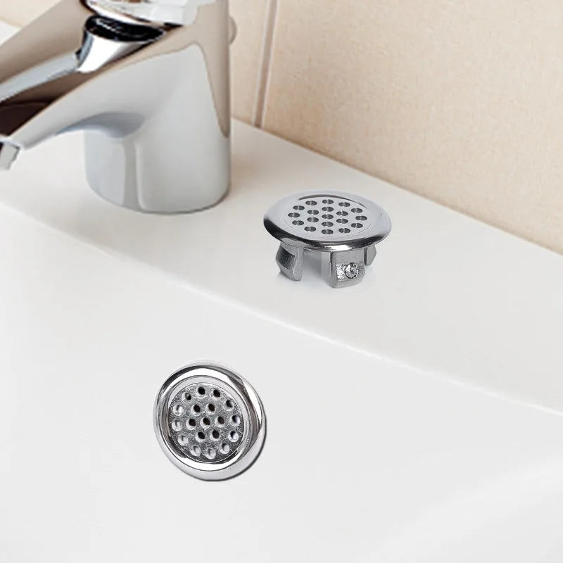 20/1pcs Wash Basin Plastic Overflow Rings Electroplated Sink Protector Scratch Universal 22-24mm Installation Bath Accessory