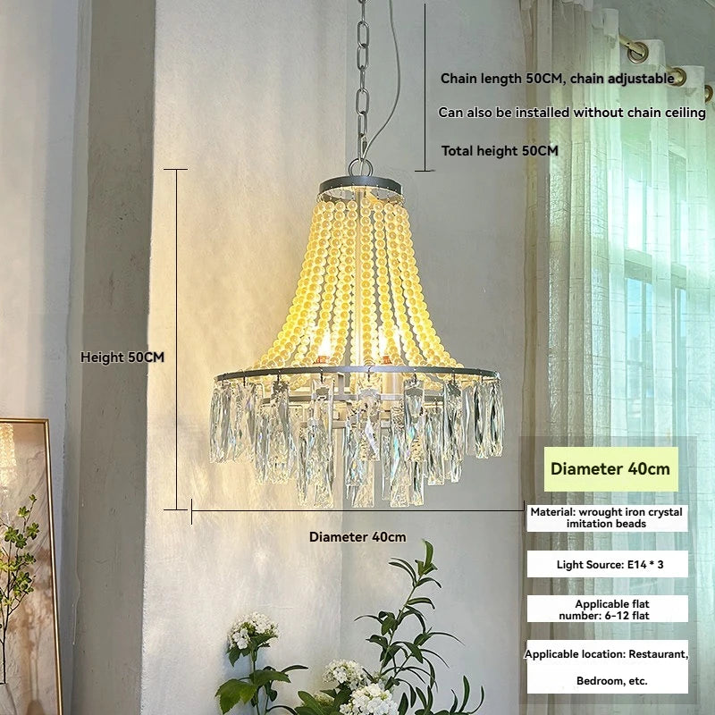 Modern Circular Led Pendant Light For Home Decoration Living Room Foyer Front Staircase Bedroom Crystal Pearl Lighting Fixtures