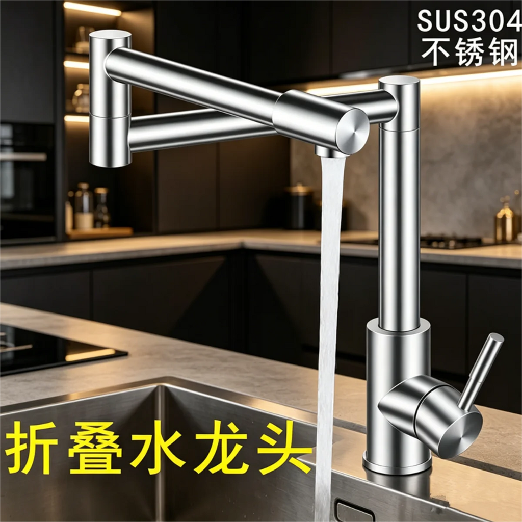 Foldable Kitchen Faucet Pot Filler Faucet Telescopic Cold And Hot Water Mixing Faucet Rotating Sink Faucet Tap