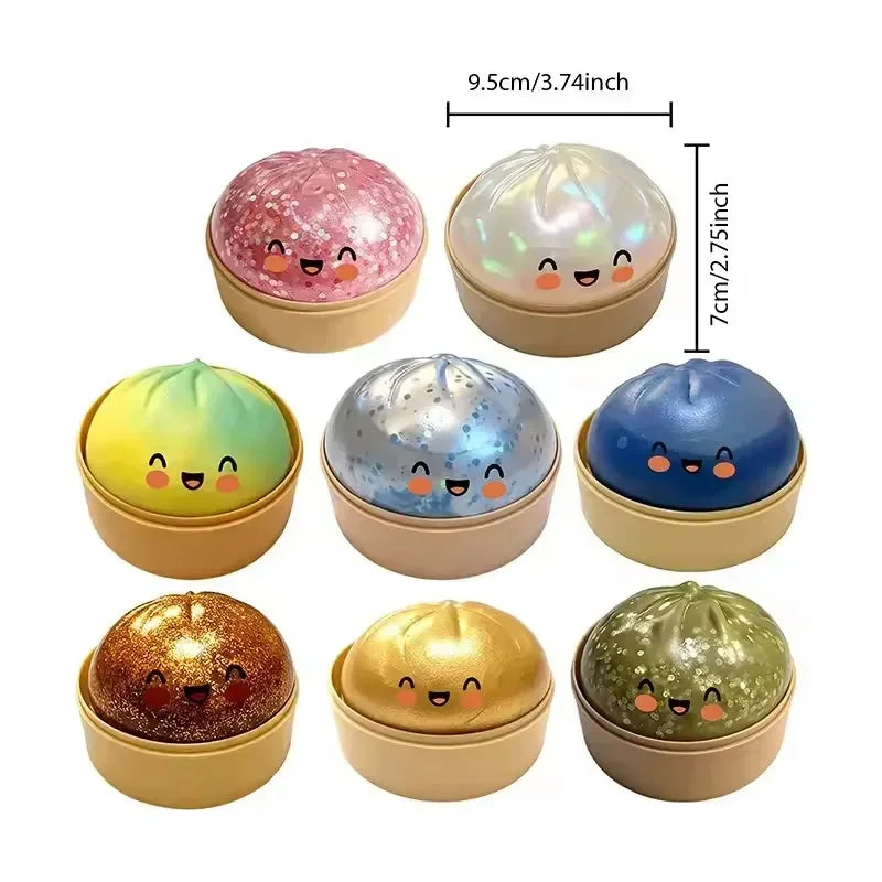 Viral Dumpling Squishy ULTRA RARE Gold Glitter Hidden Edition Dumpling Squishies Squishy Dumpling Slow Rise Stress Relief Soft.