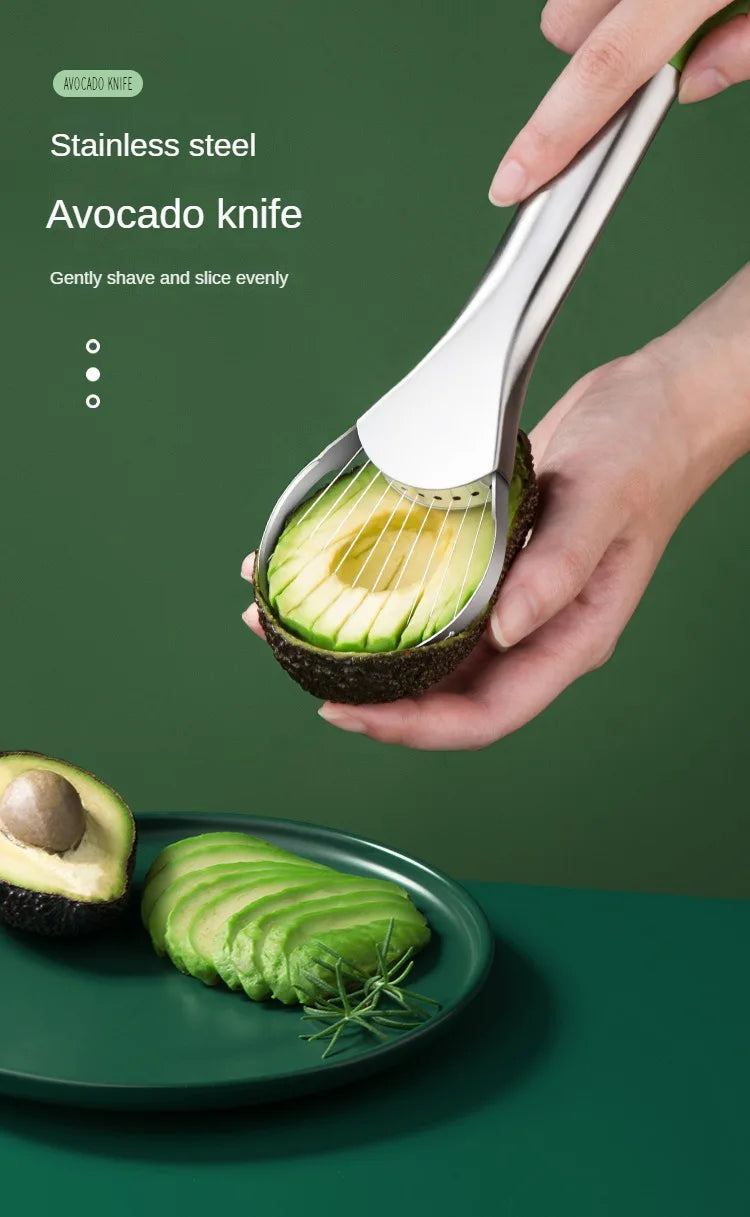 Avocado Knife Gadget Stainless Steel Cutter Kitchen Gadgets Fruit Cutting Artifact All for Kitchen and Home Dragon Fruit Slices