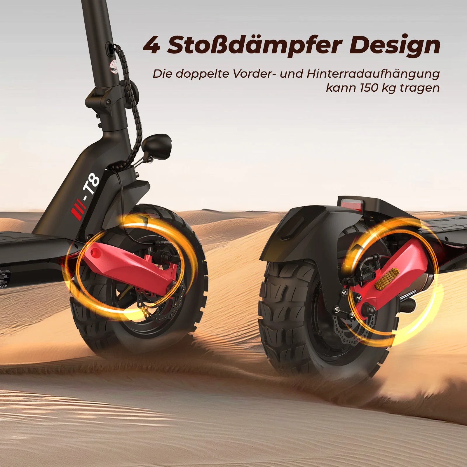 isinwheel T8 （ABE）adult electric scooter 1200W motor 48V15Ah battery electric scooter 10 inch solid tire  electric scooter