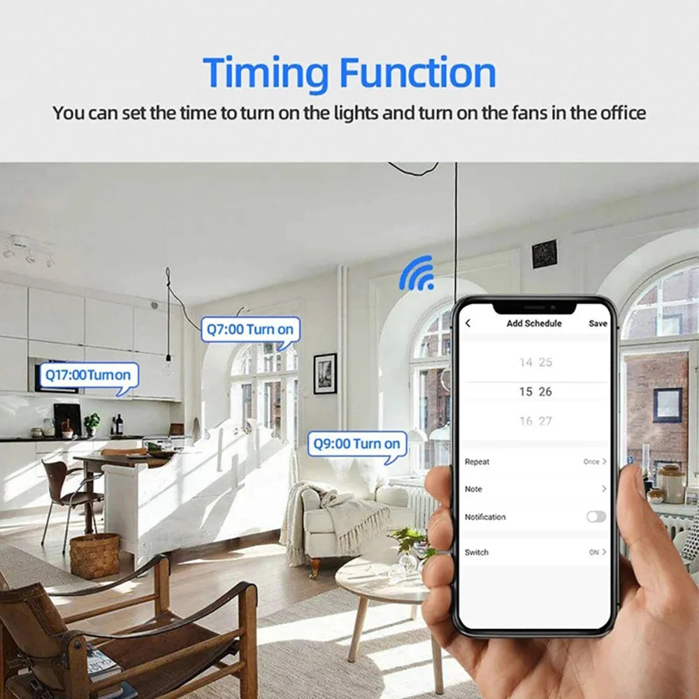 WiFi Smart Switch Automation Breaker Smart Home House APP Remote Control and Voice Control Wireless Remote Control Switch Relay