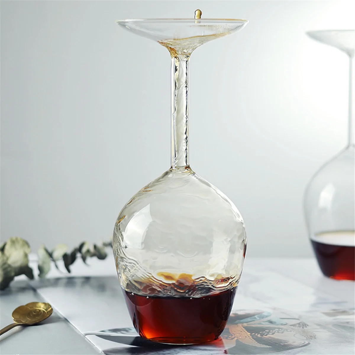 Long Stem Upside Down Wine Glass Funky Unique Stemmed Wine Glasses Upside Down Long Stem Wine Glasses