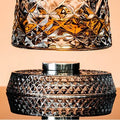 Tumbler Whiskey Glass with Base Crystal Whiskey Glasses Rotating Spinning Wine Brandy Glass Cup Drinkware for Bar Home