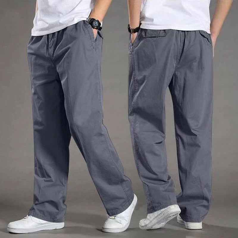 Men's Youth Casual Work Outdoor Hiking Straight Mid Waist Street Style Cargo Pants