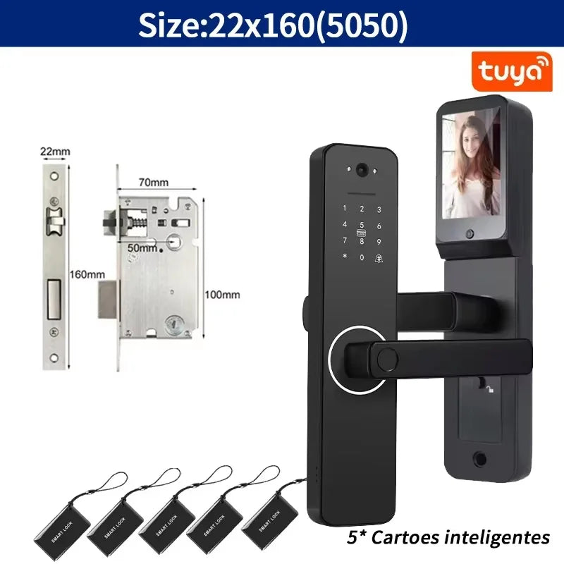 DSKDFTY Tuya wifi Smart Door Lock Digital Electronic Lock Remote APP Fingerprint Password RFID Unlock For Home house