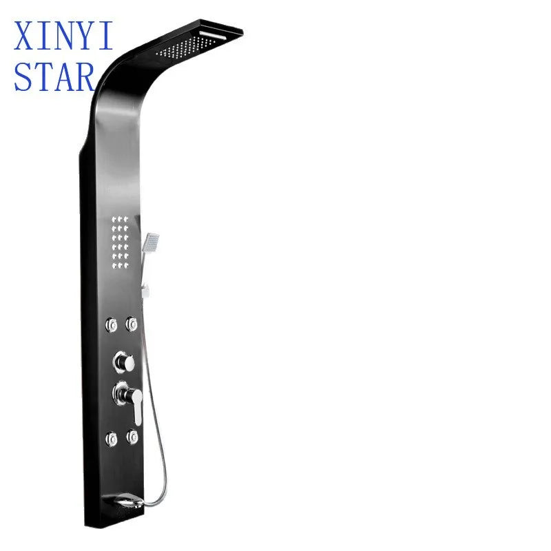 Intelligent constant temperature wall-mounted integrated bath shower set