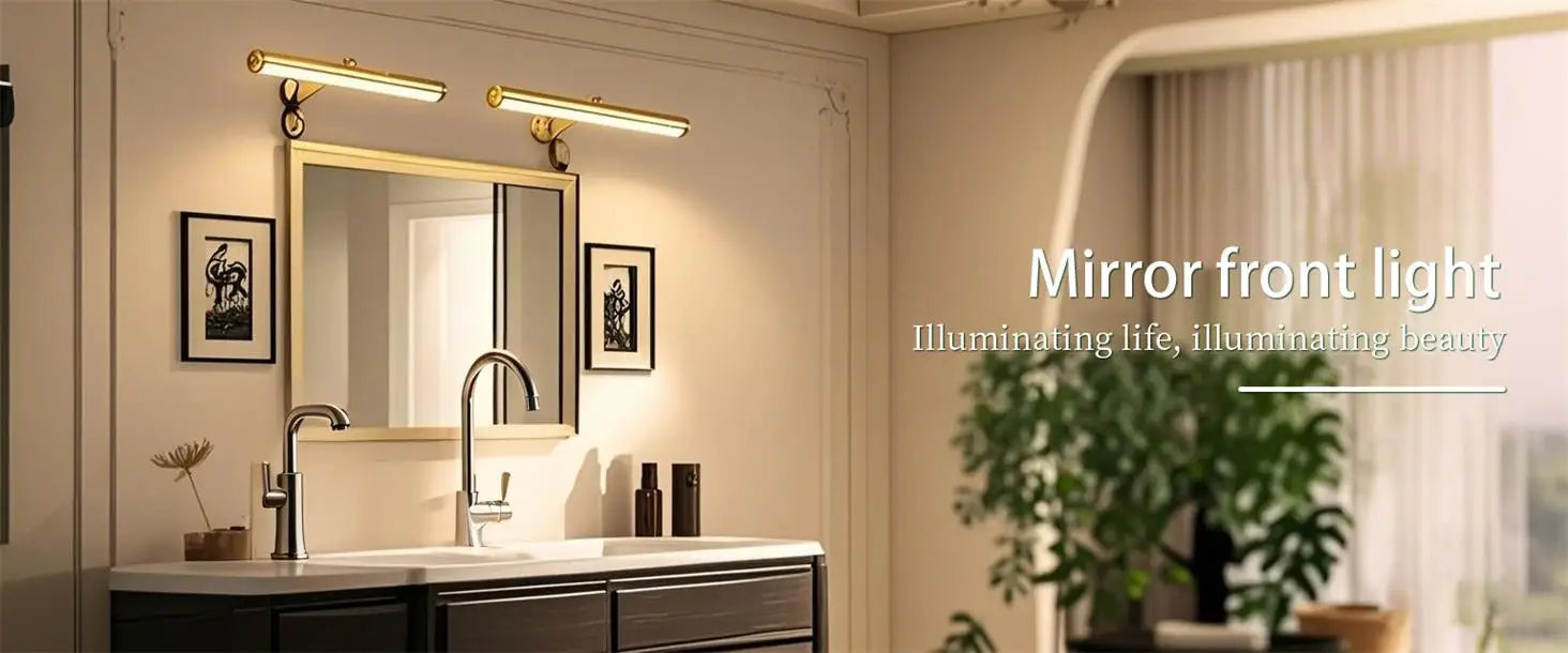 Bathroom Vanity Light Led Wall Lamp Aluminum 45cm Indoor Modern Black Wall Sconces Mirror Wall Light Painting Picture Light