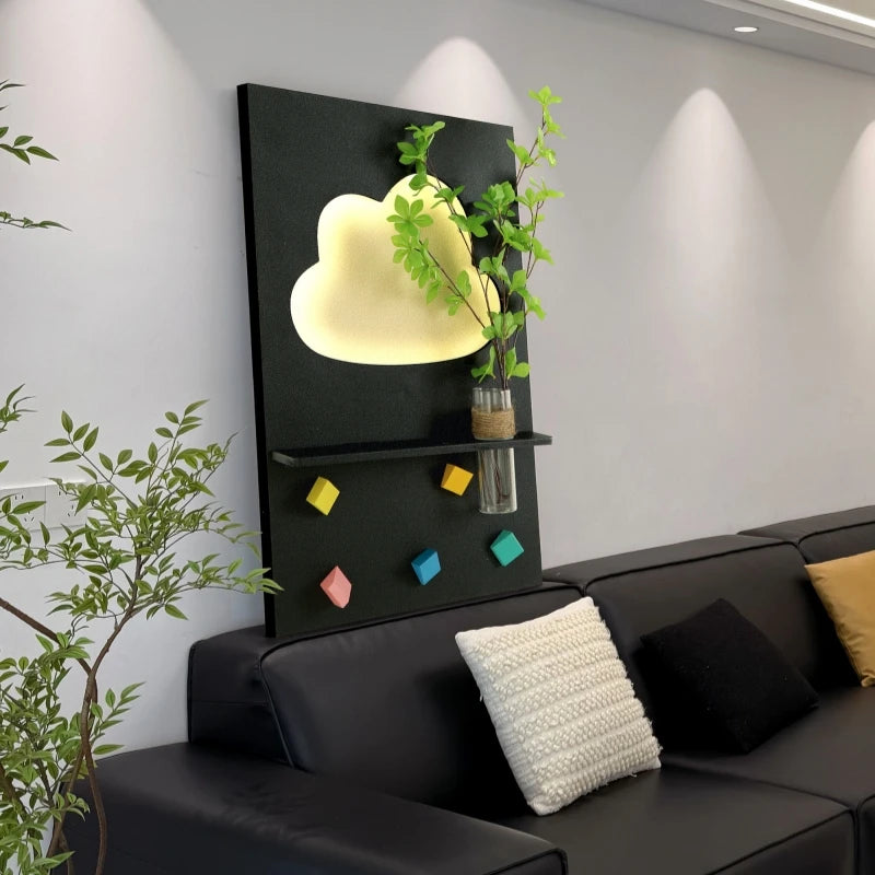 Modern LED Wall Light For Living Room Background Study Interior Home Decoration Art Lustre Vase Mural Lamp Black Sconces Fixture