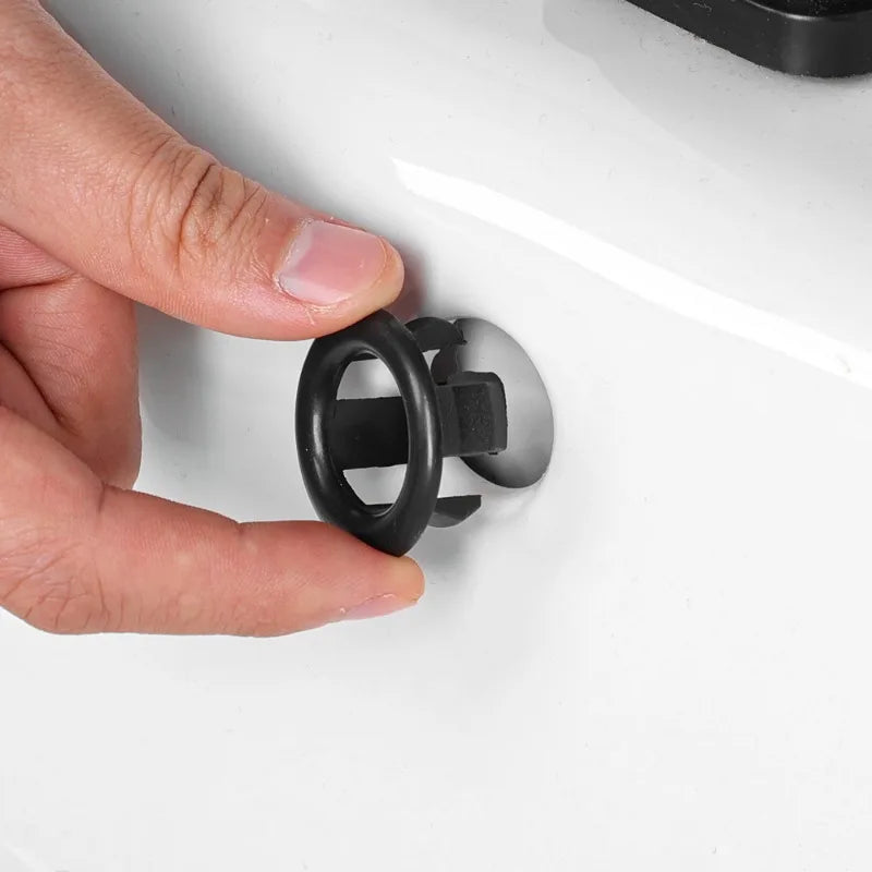 20/1pcs Wash Basin Plastic Overflow Rings Electroplated Sink Protector Scratch Universal 22-24mm Installation Bath Accessory