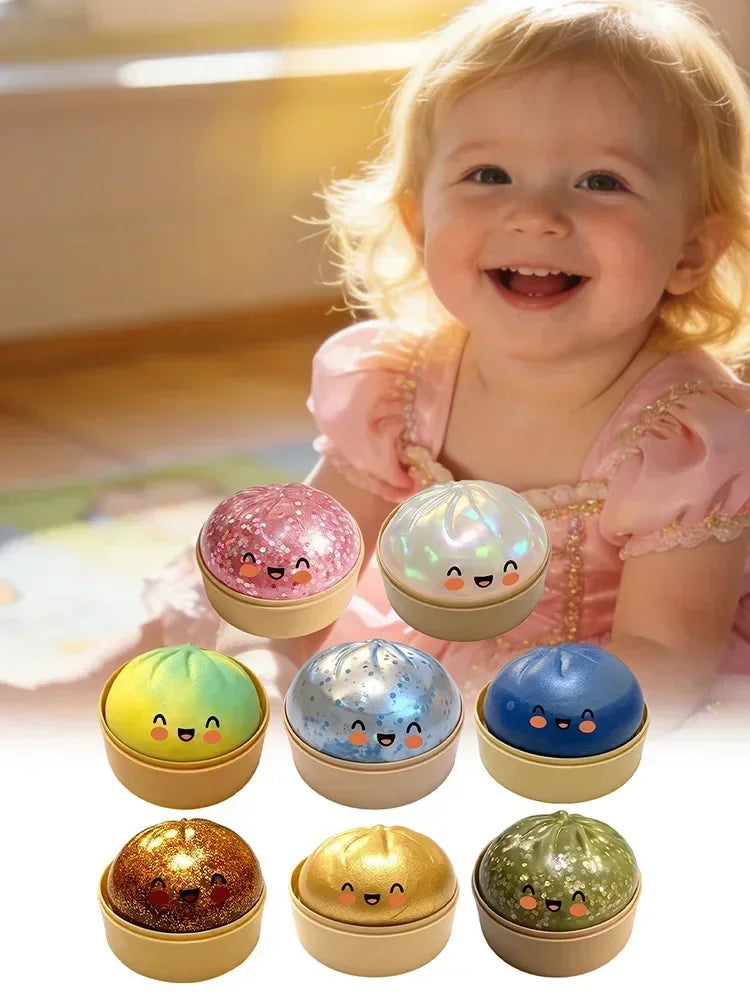 Viral Dumpling Squishy ULTRA RARE Gold Glitter Hidden Edition Dumpling Squishies Squishy Dumpling Slow Rise Stress Relief Soft.