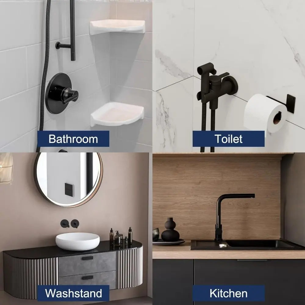 Black Stainless Steel Shower Arm Flange Replacement Wall Split Flange Faucet Decorative Cover Kitchen Bathroom Accessories