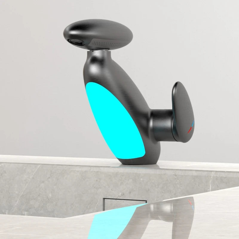 Modern Basin Faucet with Four Water Flow Options, Hot and Cold Water Mixer, Bathroom Sink Tap Faucet