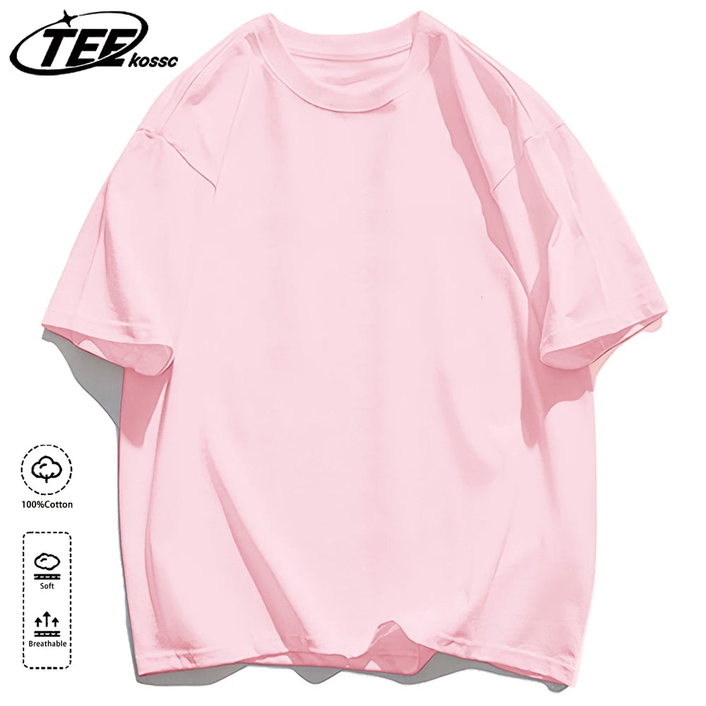 Korean Style Short Sleeve Y2K Solid T-Shirt Women Summer Trendy T Shirts Loose Multicolor Clothes Cotton All-Match Sportswear