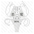 90s Aesthetic Graphic Thong Swimsuit Two Pieces Bathing Suit Gothic Punk Print Sexy Bikini Y2k Style Grunge Printing Sexy Bikini