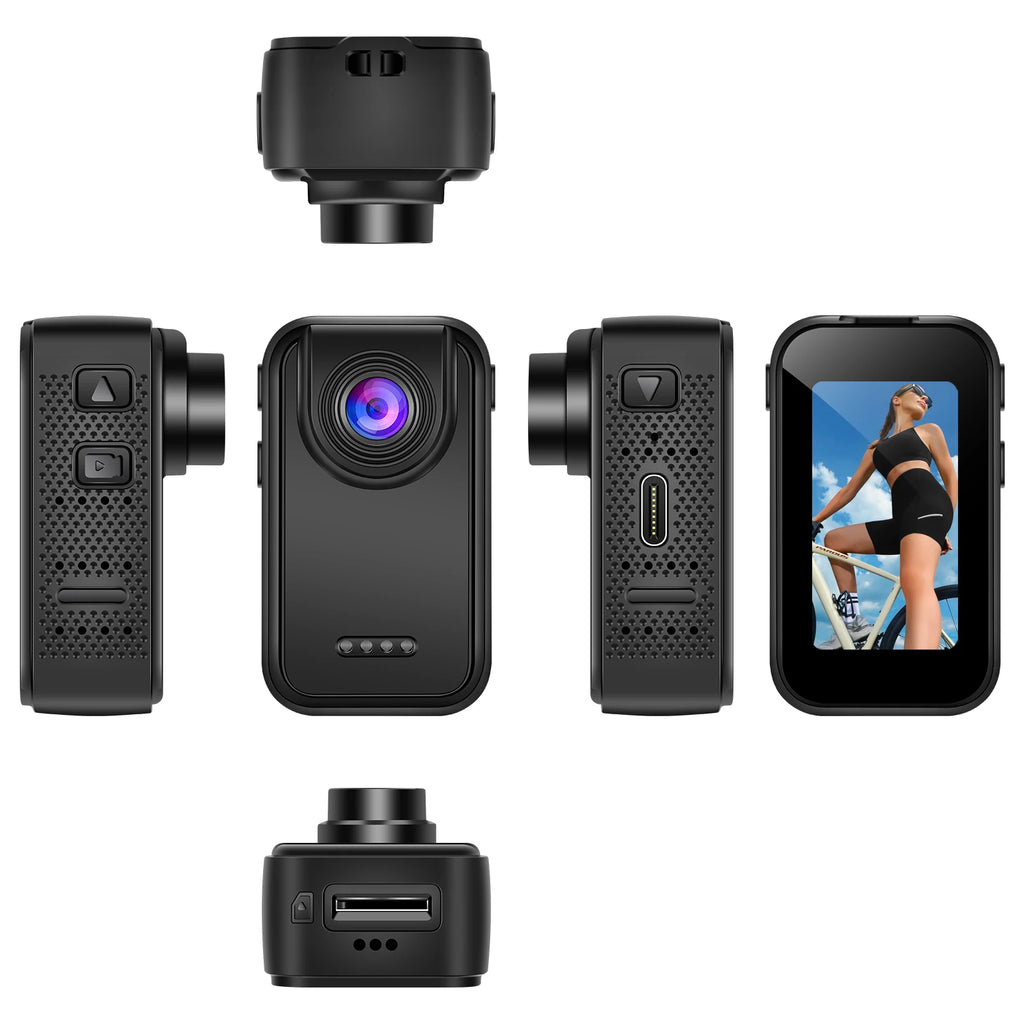 1080p HD thumb camera, one-click quick shot, portable 2K compact HD recorder, cycling, mountaineering, outdoor sports camera