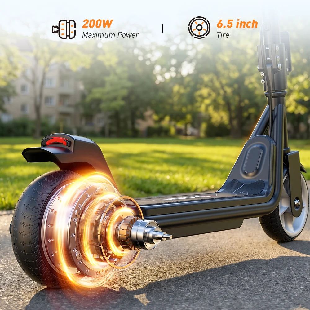 iScooter iK3Max Kids Electric Scooter 200W 4.5Ah Scooter 13KM Range Foldable Scooter Solid Tire Bluetooth Connection Kid Scooter