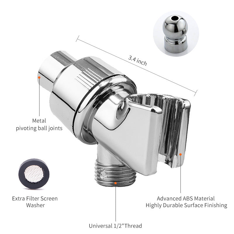 Adjustable Shower Arm Mounted Bracket G1/2″ Three-Way Diverter Valve Shower Head Holder Universal Faucet Bathroom Accessories
