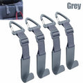 4PCS Car Seat Headrest Hook Universal Adjustable Vehicle Organizer Storage Hanger Holder for Purse Bags Universal Fit with Clip