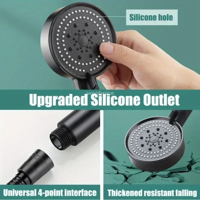 Shower Head Bathroom Sink Mixer Shower Phone 5modes for Bathroom High Pressure Water Saving Pressurized Spa Handheld Showers