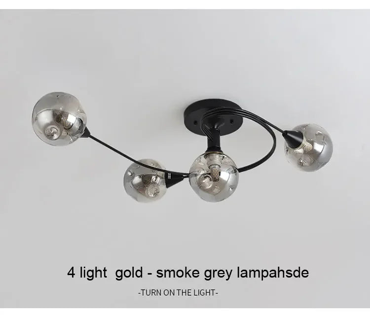 2025 Modern Led Ceiling Chandelier Nordic Glass Lamp Bedroom Kitchen Living Room Dining Room Decoration Home Ceiling Light Fixtu