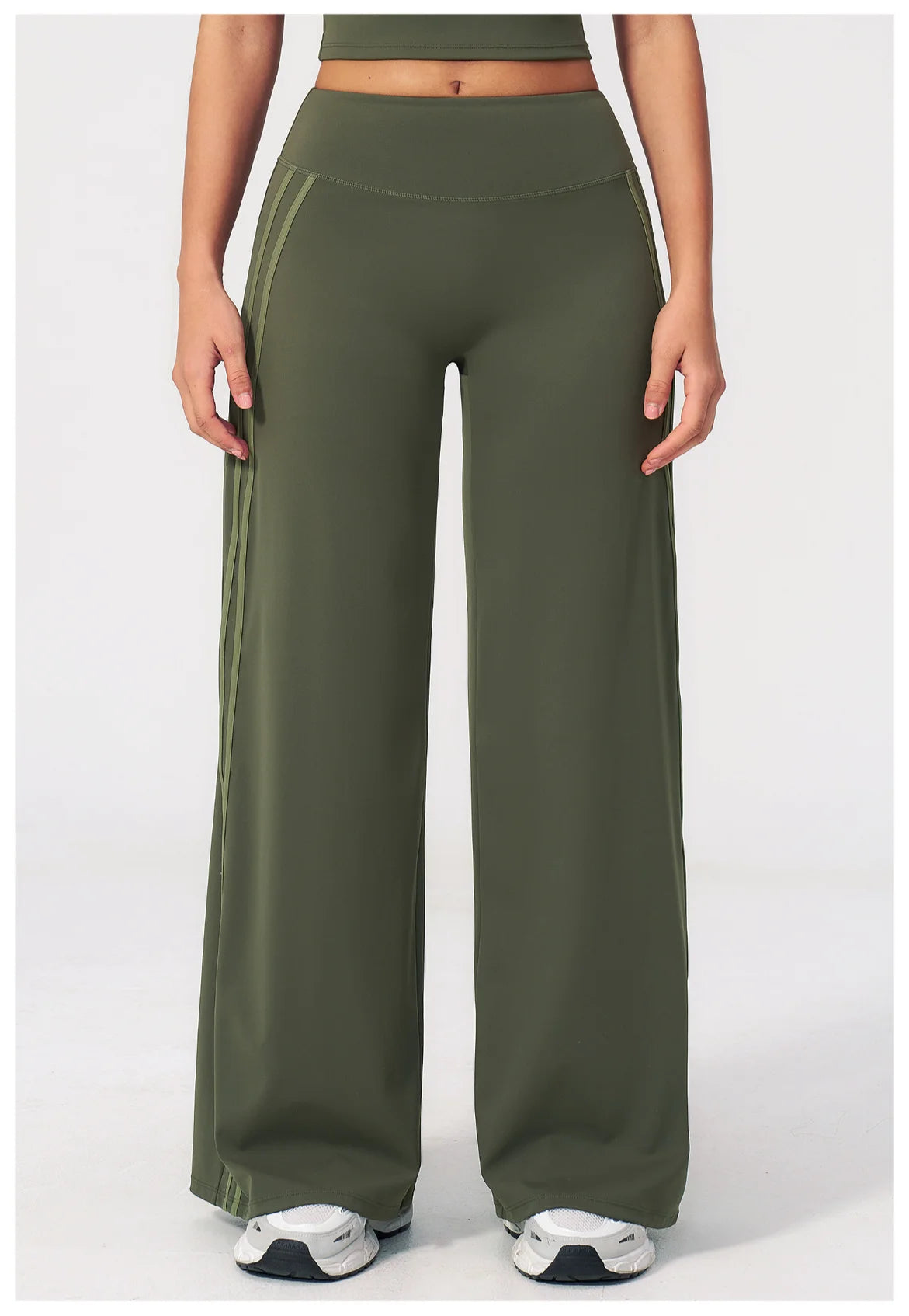 Yoga Pants High Waist Wide Leg Trousers Women Tummy Control Flared Pants Straight Workout Trousers Casual Fitness Bell-bottoms