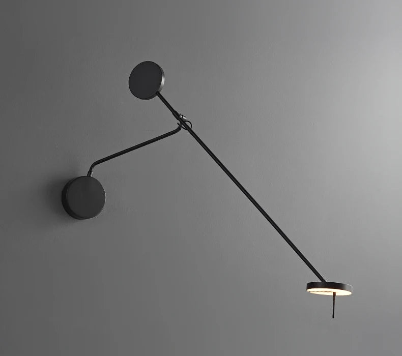 Modern Picture Wall Light Italian Invisible LED Wall Reading Light For Bed Bedroom Living Room Office Black Long Arm Wall Lamp