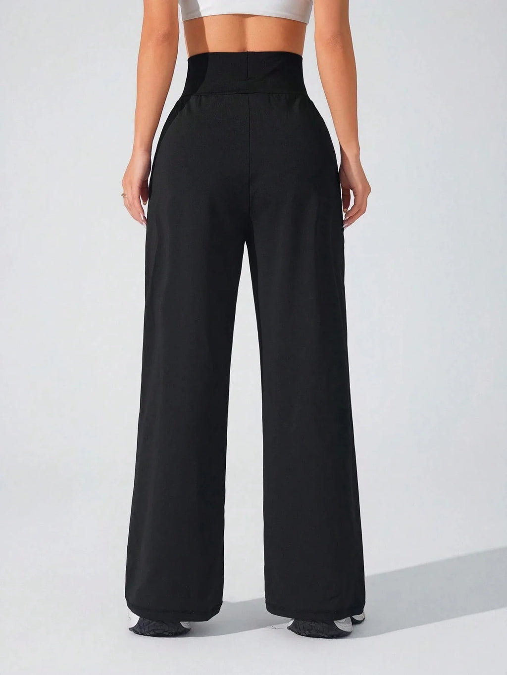 High Waist Straight Leg Yoga Pants Women Spring Summer Wide Leg Naked Feel GYM Leggings Woman Soft Pilates Running Sport Trouser