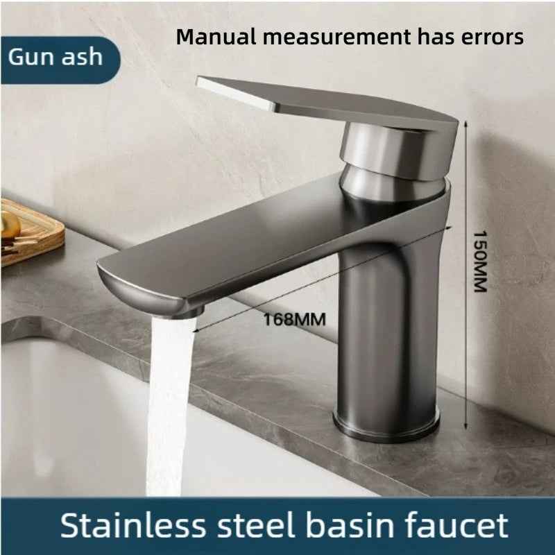 Home Bathroom Kitchen Cabinet Washbasin For High quality hot selling Stainless Steel Faucet Washbasin Sink Hot and Cold Water