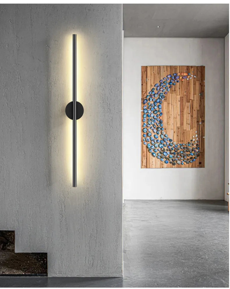 Modern minimalist led long wall lamp living room TV sofa bedroom bedside lamp background wall decorative lamp interior