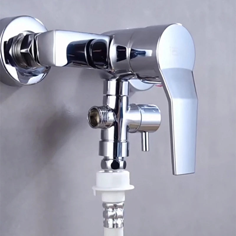 Metal 3 Way Shower Head Diverter Valve G1/2 Three Function Switch Adapter Connector Head Faucet Bathroom Accessories