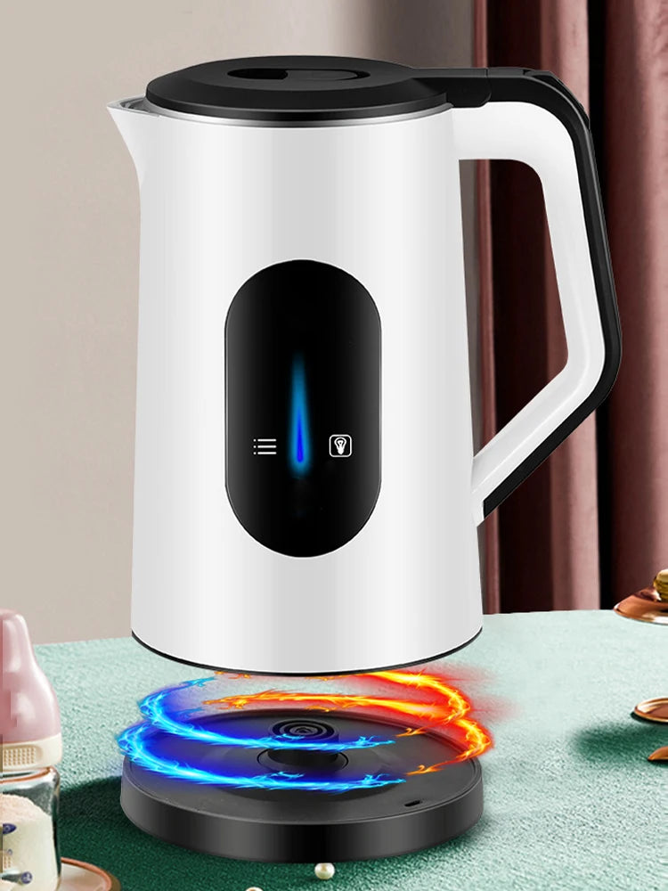2.2L Stainless Steel Electric Digital Display Large Tea Kettle Auto-Shutoff Hot Water Boiler 1500W Fast Boil Home Kitchen Tool