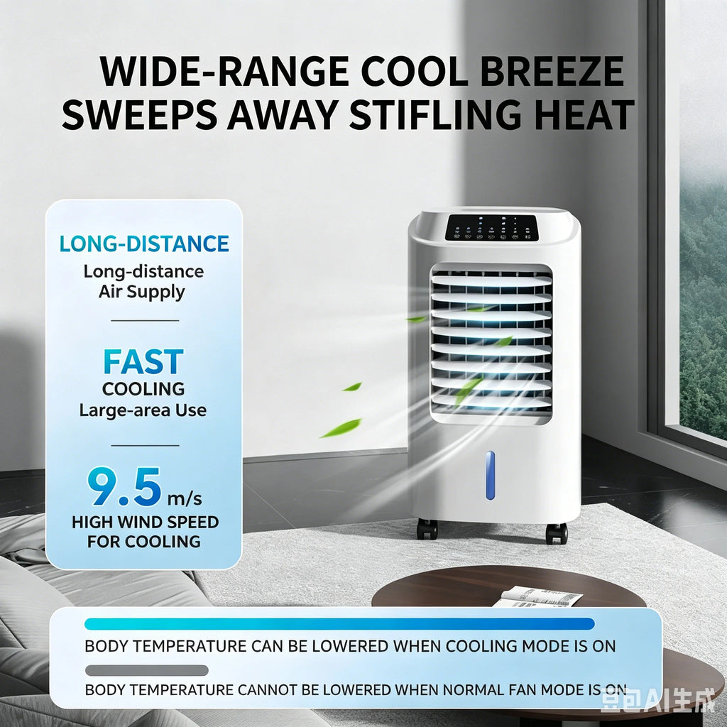 Household Single-Cool Water Cooling Air Cooler Portable Refrigeration Fan Movable Mini Air Conditioner Cold Wind Machine