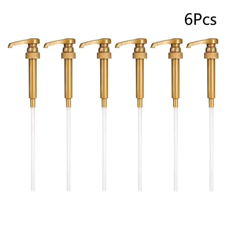 1/6PCS Coffee Milk Tea Dispenser Syrup Pump Liquid Dispenser For Monin Syrup 10ml Juice Bottle Dispenser Pump Kitchen Tools