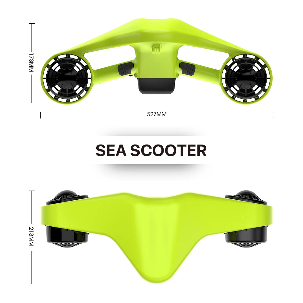 Underwater Scooter Sea Scooter Dual Motors with Action Camera Mount Water Scooter 40M Waterproof for Scuba Diving Snorkeling