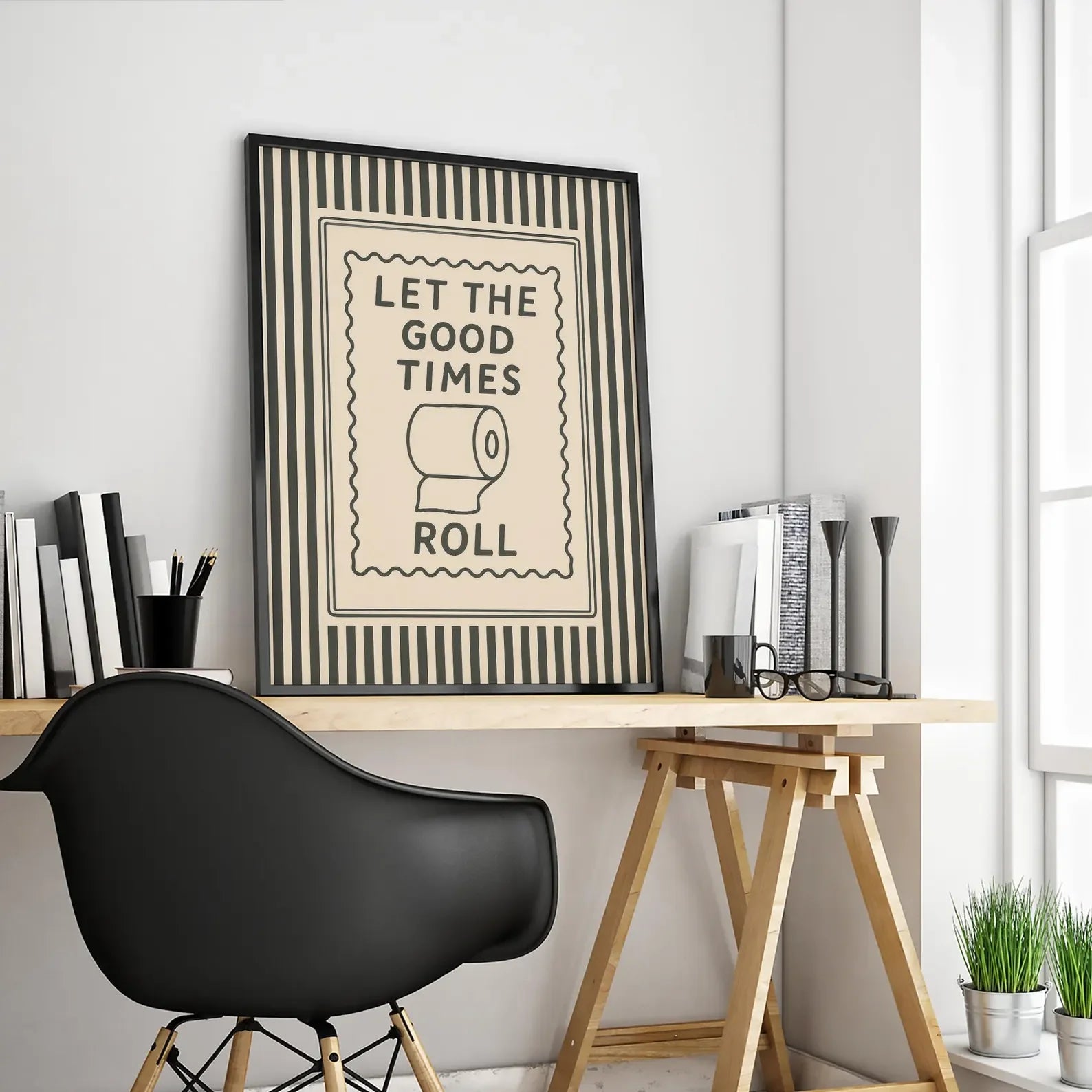Let the Good Times Roll Funny Bathroom Wall Art Decorative Giclee Print Unframed Poster Ideal for Home Decor