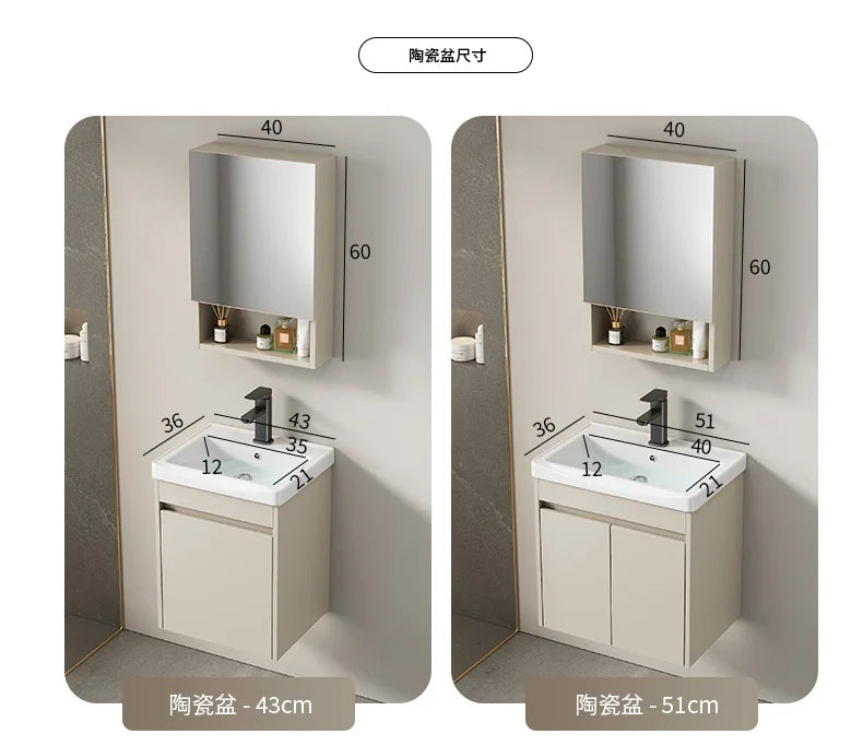 Wall Basin Bathroom Cabinet Set Sink Mirrors Shelves Bathroom Cabinets Storage Organizer Mobile Bagno House Accessories