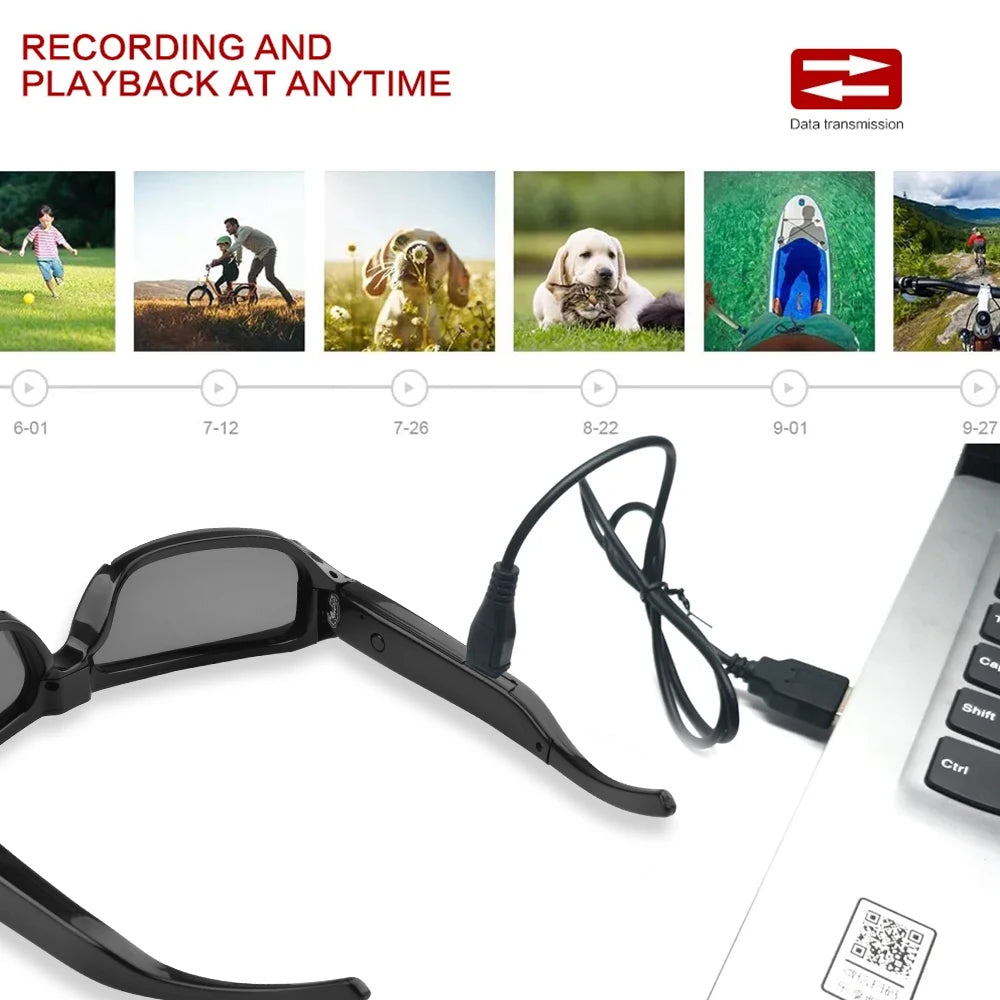 HD 1080P Mini Glasses Camera Wearable Portable Outdoor Security Sports DV DVR Video Recorder Surveillance Camcorder For Driving