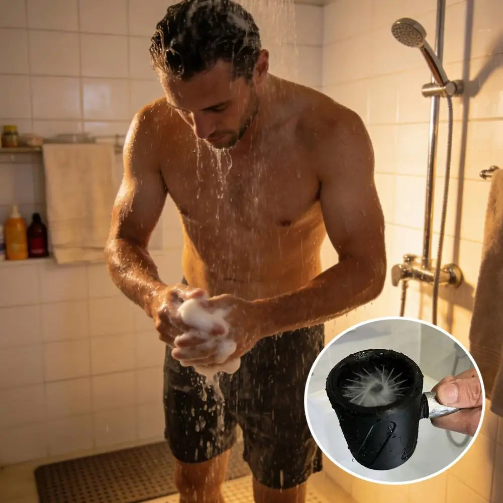 High Pressure Handheld Shower Head 3D Printed Flushing Cleaning Spiral Nozzle for Men Bathroom Accessories