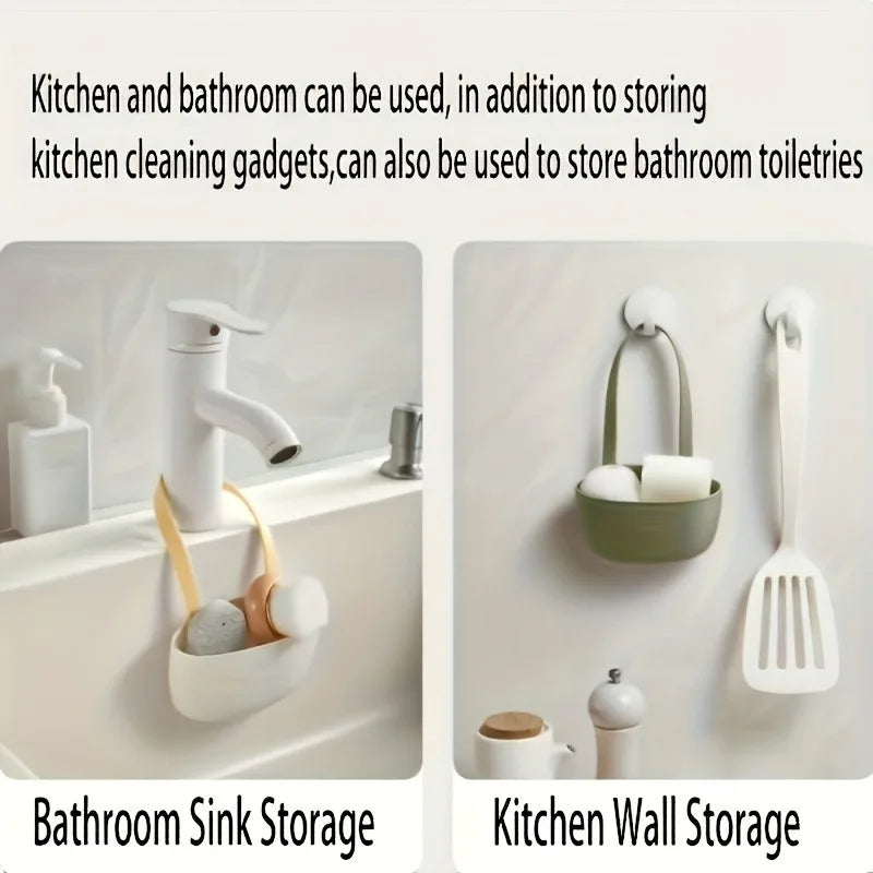 1pc Kitchen Sink Organizer with Drainage - Hanging Soap Holder, Brush & Sponge Rack,Easy Install,Kitchen Storage Organization