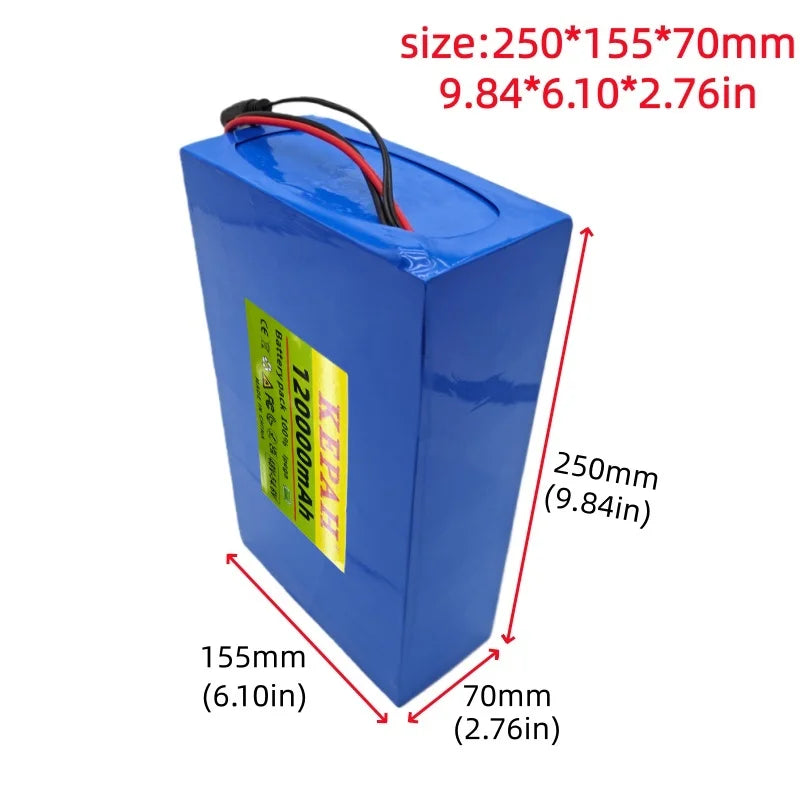 48V 120Ah Scooter Battery 13S8P Full Capacity 48V Electric Scooter Delivery Scooter Universal Battery Pack