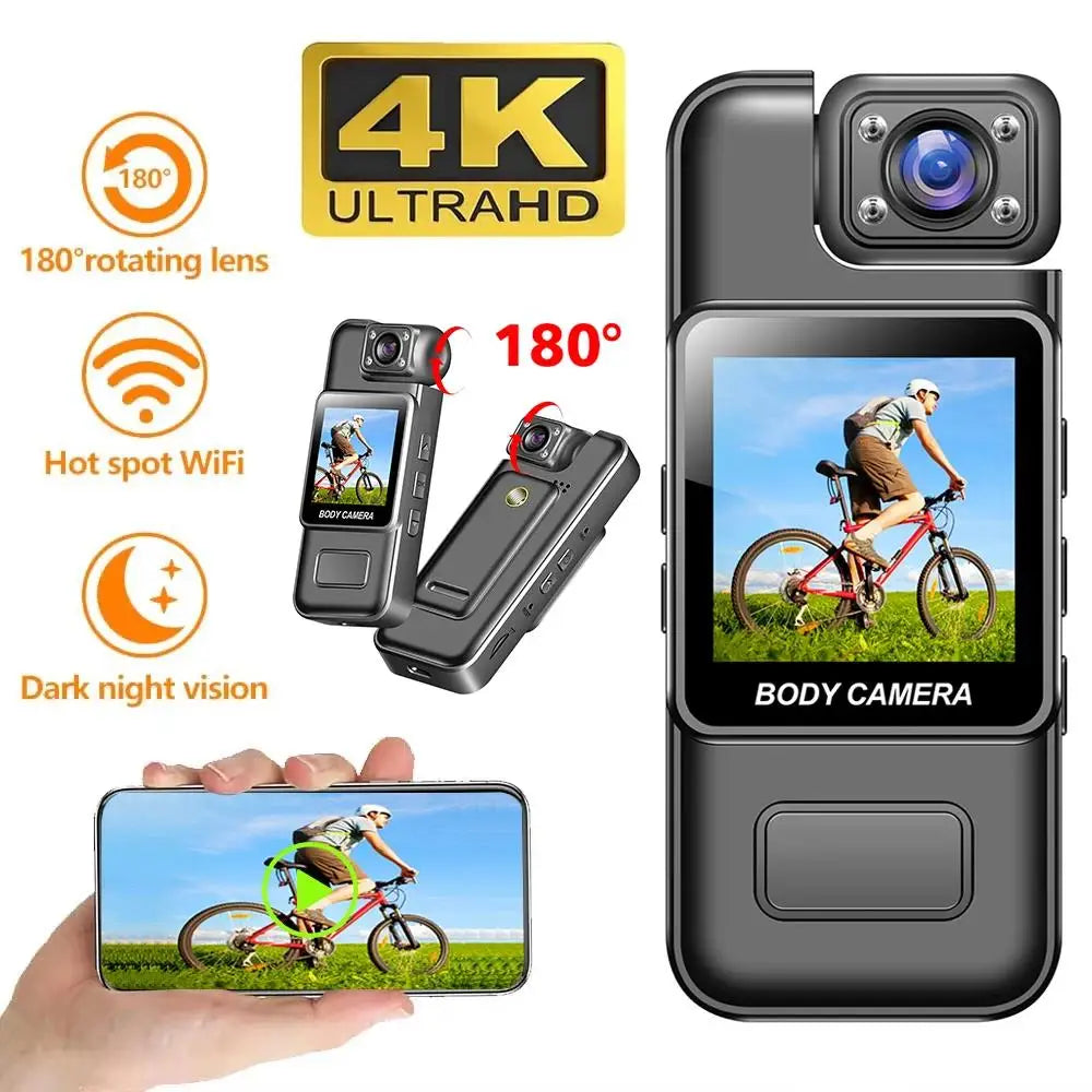 Digital Camera Mini WiF 4K 2K 1080P HD Portable Video Recorder Body Cam Infrared Night Vision Police/Bike Camcorder Sports DV