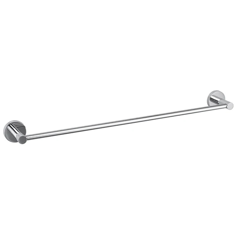 Single Towel Bar Rack Wall Mount Bathroom Round Towel Bar Heavy Duty Hand Towel Holder Kitchen Towel Rod  Stainless Steel Chrome