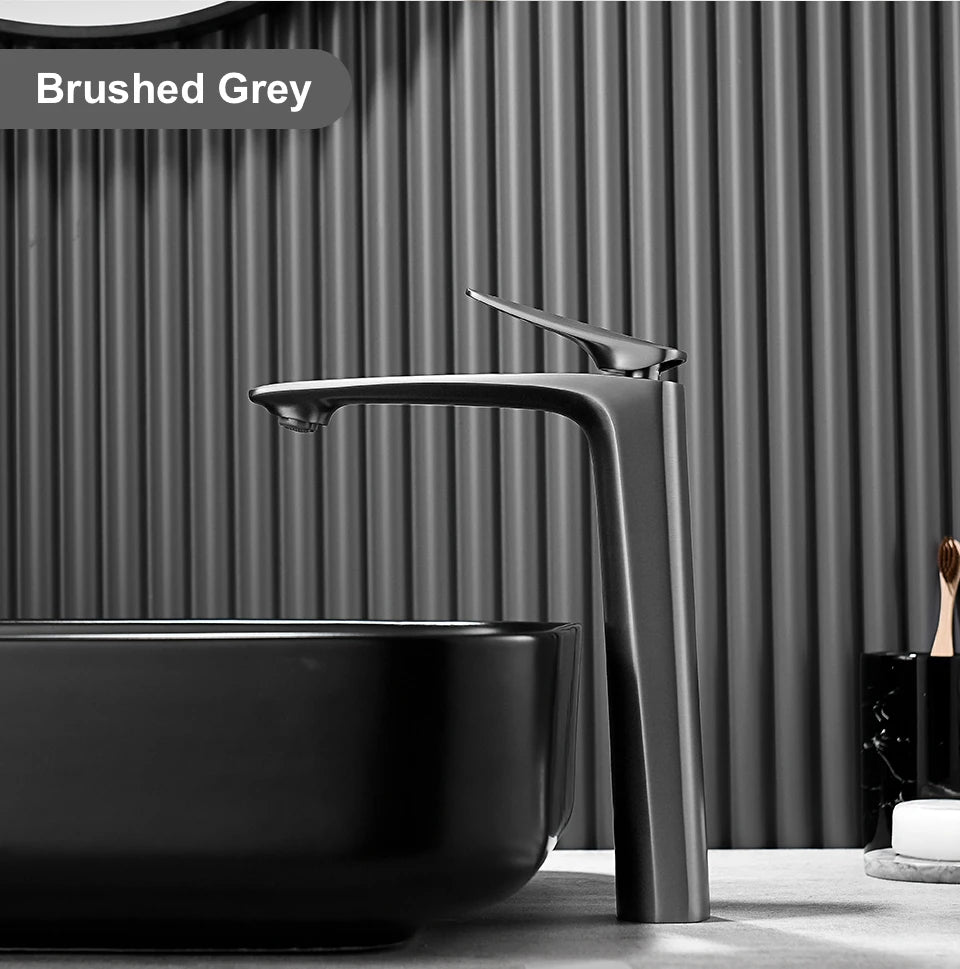 VGX Luxury Gold Bathroom Faucets High Basin Mixer Tall Sink Faucet Gourmet Washbasin Tapware Hot Cold Water Tap Brass Chrome