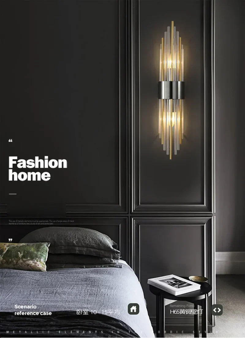 Luxury Wall Lamp Modern LED Gold Wall Light Indoor Lighting Wall Sconce Home Decor for Living Room Bedroom Bedside Stairs Lamps