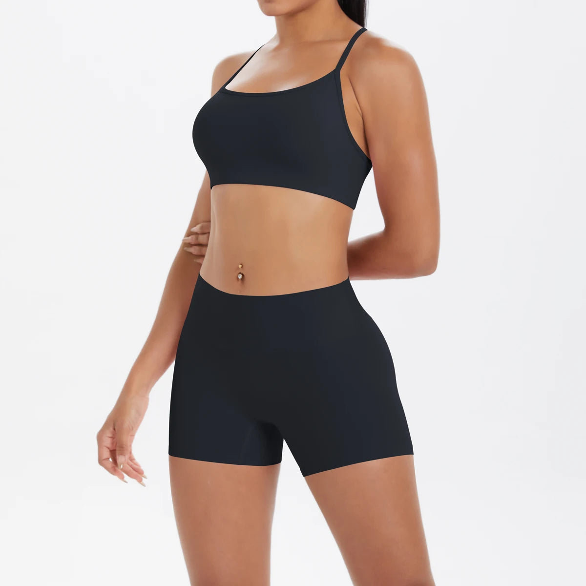 New Cross Backless Yoga Bra And Fitness Shorts Gym Yoga Set Woman’s Summer Running Sports Quick-Dry Women Gym Clothing Yoga Suit