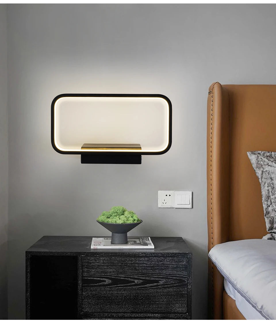 Wall Light Indoor 12W Touch Switch 3 Colors Dimming USB Charge With Wireless LED Wall Lamps For Living Room Bedroom Stair Modern
