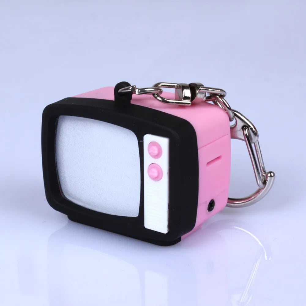 Creative Retro Television Keychain Miniature Television Tv Keychain Pendant Creative Children  Model  Led Keychain Home