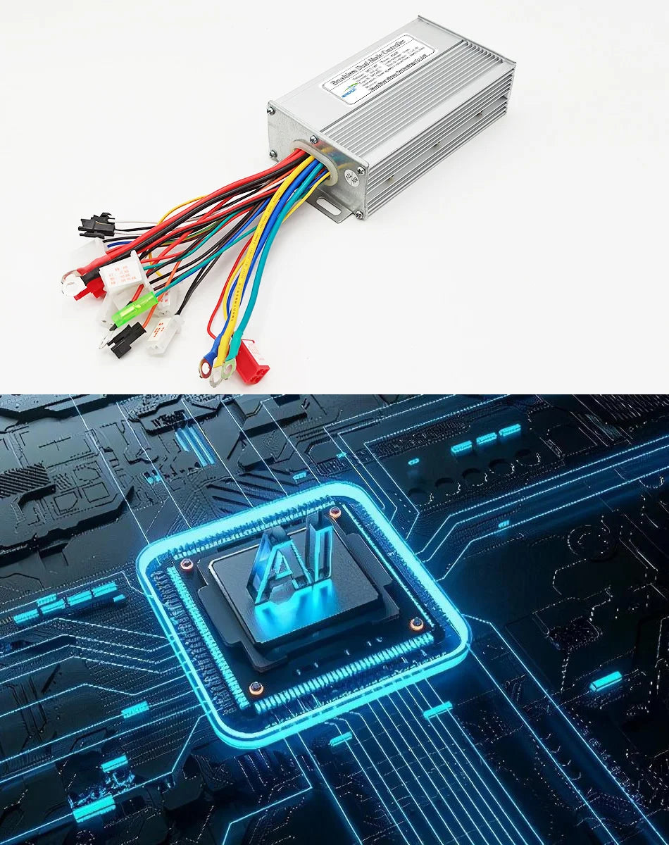 36V 48V 60V 72V 500W 30A E-Scooter Brushless Motor Drive Universal Dual Mode Controllerfor Electric Motorcycle Bicycle Repair